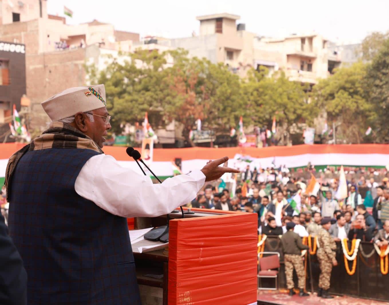 दिल्ली के गीता कॉलोनी, रामलीला मैदान में कांग्रेस कार्यकर्त्ताओं के ‘न्याय संकल्प सम्मेलन’